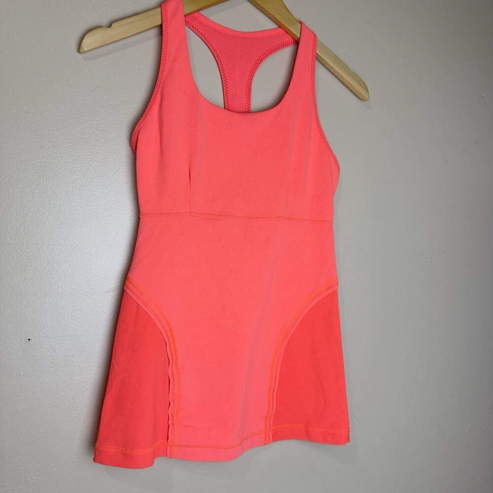 Lululemon Women’s Tank Top Neon Orange/Pink Size 6 Premium Activewear - Picture 2 of 9